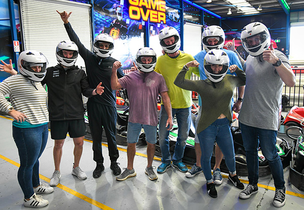 Group Booking For Eight People incl. Kart Race, Round of Mini-Golf & a Game of Laser Tag - Option For 16 People to Game Over Auckland