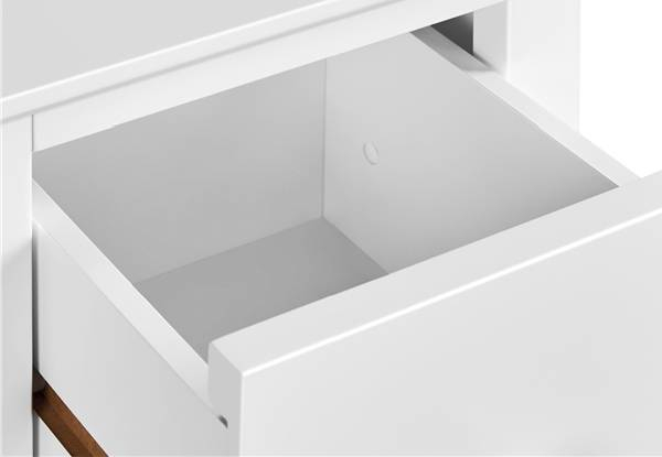 Two-Piece Slim Bedside Table with Storage Drawers