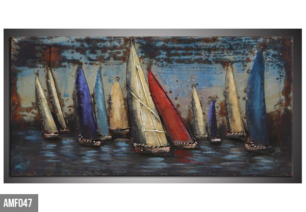 Vintage Sailing Handcrafted Metal 3D Art - Two Styles Available