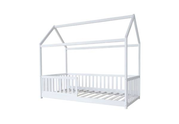 Kids House-Shaped Wooden Bed Frame - Two Colours Available