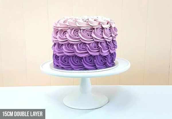 Delicious  Double Layer Rose Cake - Options for 15cm or 20cm