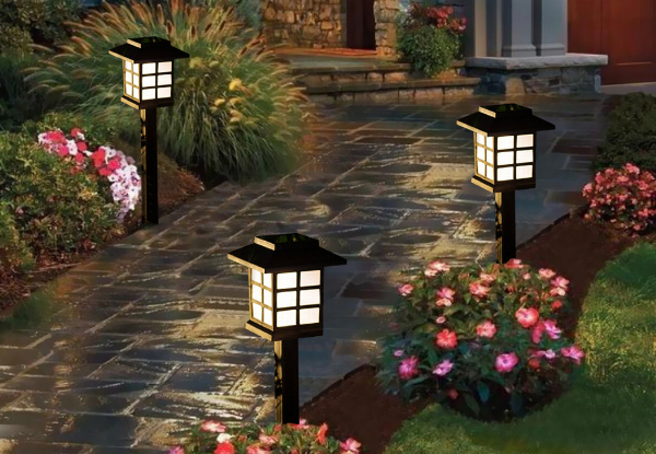 Six-Pack Emitto Solar LED Lawn Light - Option for 12-Pack