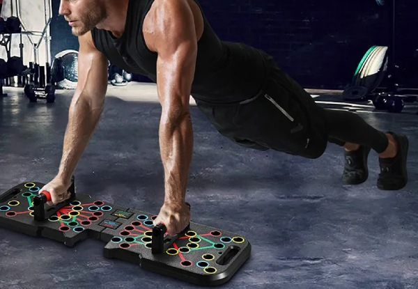 Foldable Push-Up Board with Counter Bar Handles