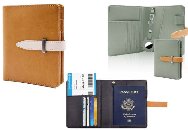 PU Leather Travel Passport Holder - Option for Three Colours Available