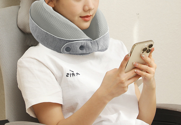 Travel Memory Foam Neck Pillow with Sleeping Mask & Earplugs - Available in Four Colours & Option for Two