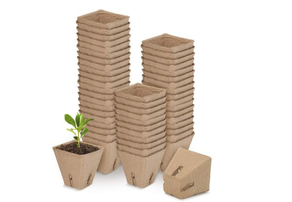 100-Pack of Square Seedling Pots
