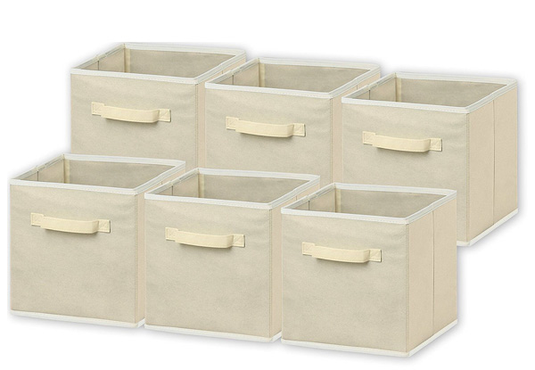 Six-Pack of Collapsible Fabric Storage Cubes