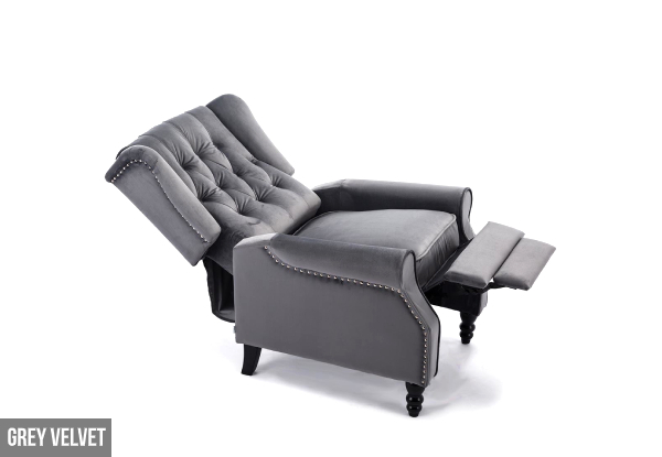 Velvet Reclining Chair - Option for Linen & Four Styles Available