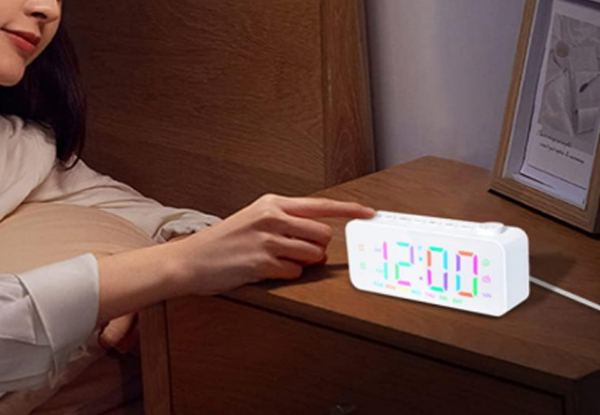 Digital Alarm Clock Radio - Available in Two Colours
