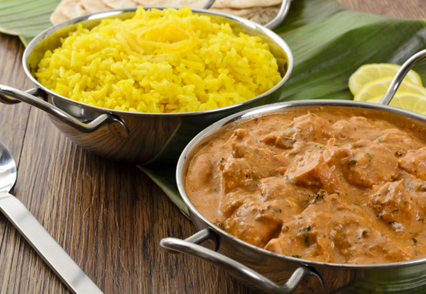 Two Curries incl. Rice, Starters, Naans & Two Soft Drinks - Valid for Takeaway Only