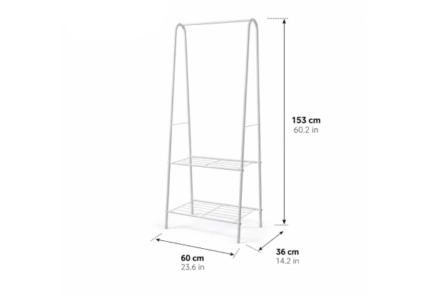Entryway Clothes Rack Storage with Shelf
