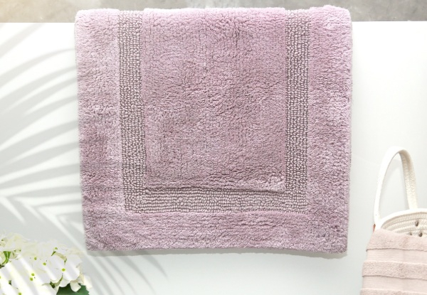 50 x 80cm Renee Taylor Soho Reversible Cotton Bath Mat - Eight Colours Available