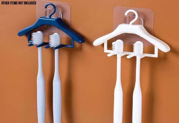 Hanger-Shaped Toothbrush Holder - Two Colours Available