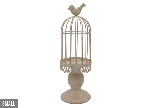 Small Christmas Vintage Birdcage Candlestick Holders - Option for Large & Option for Two-Pack
