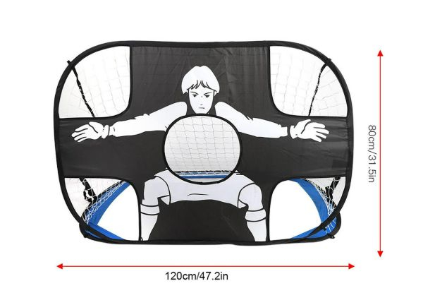 Two-in-One Kids Soccer Pop-Up Goal Net