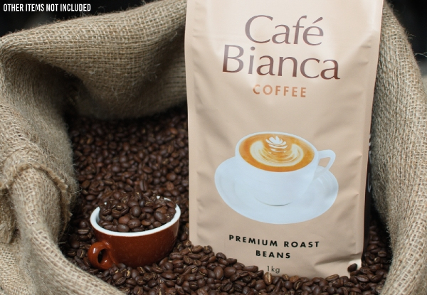 Two 1kg Bags of Café Bianchi Coffee Premium Roast Ground Coffee