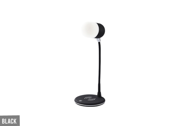 Three-in-One Desk Lamp With Wireless Charger & Speaker - Four Colours Available