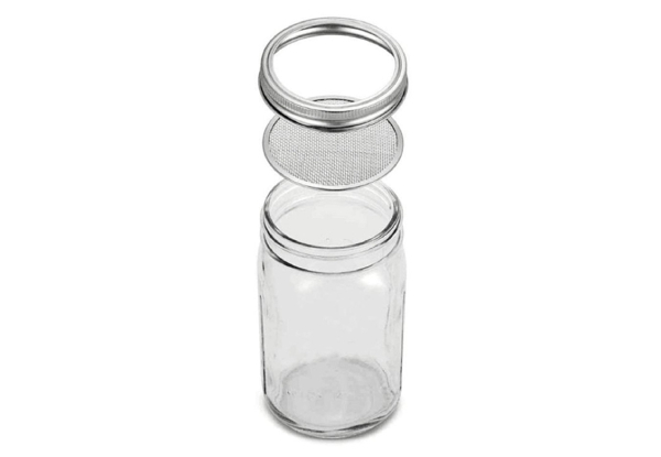 Sprouting Jar with Mesh Lid & Stand - Option for Two-Pack
