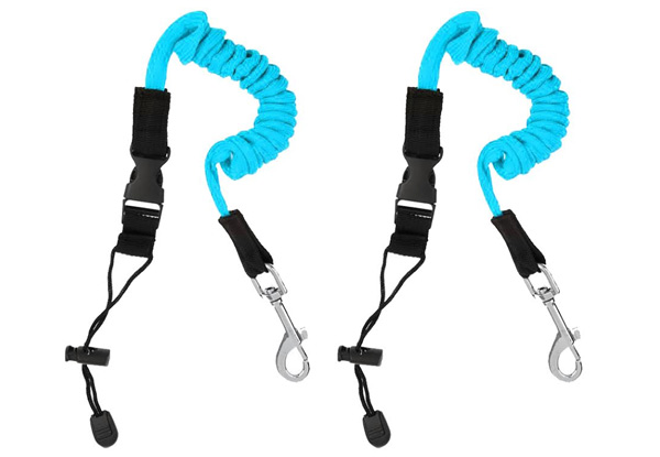Two-Pack of Kayak/Canoe Elastic Safety Leashes