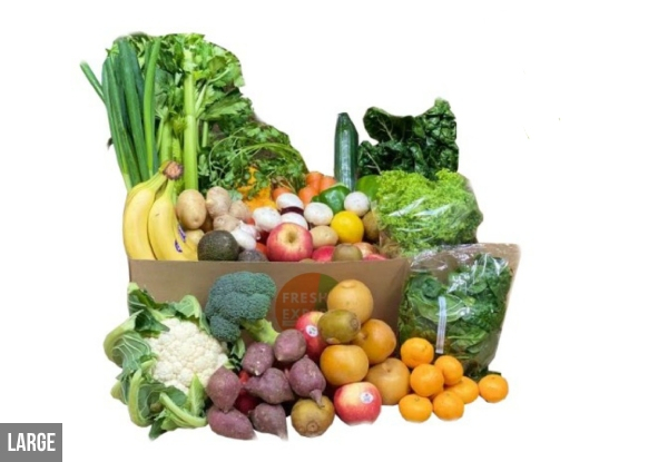 Medium Vege & Fruit Box incl. Free Hamilton Urban Delivery - Option for Large Box