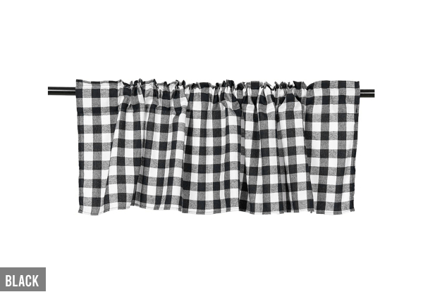 Two-Pack Plaid Curtains - Five Colours Available & Option for Four-Pack