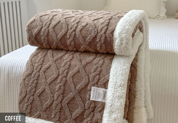 Double-Sided Fleece Blanket - Available in Four Colours & Three Sizes
