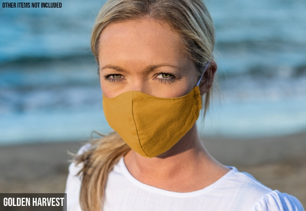 Kind Face Washable Linen Face Mask - Three Sizes & Five Colours Available