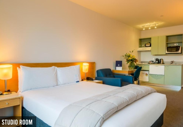 4-Star Stay for Two at Astelia Apartments Wellington Central Incl. Early Check In, Late Check Out, Complimentary Room Upgrade - Options for One or Two Night Stay, & Studio Room or One Bedroom Queen Room