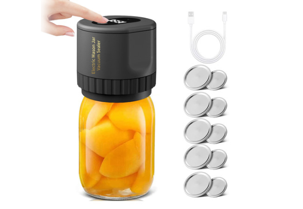 Electric Vacuum Sealer Kit for Mason Jars with Can Opener - Two Colours Available