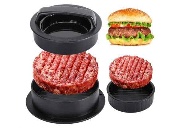 Burger Mould Hamburger Press Patty Maker with 100pc Wax Paper - Option for Two-Set