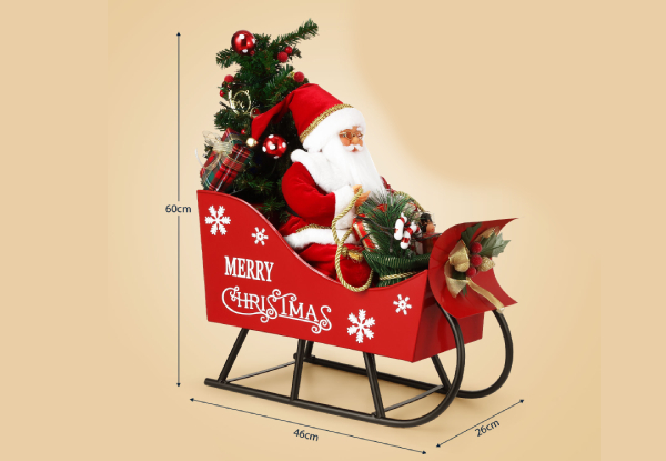 Solight LED Christmas Santa Sleigh with Music