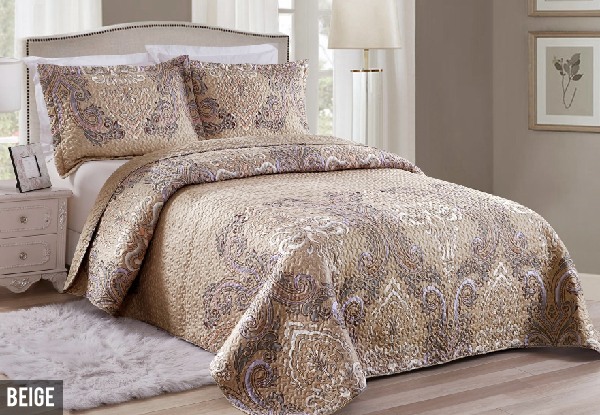 Floral Print Queen Size Bedspread - Options for King Size  & Three Styles Available