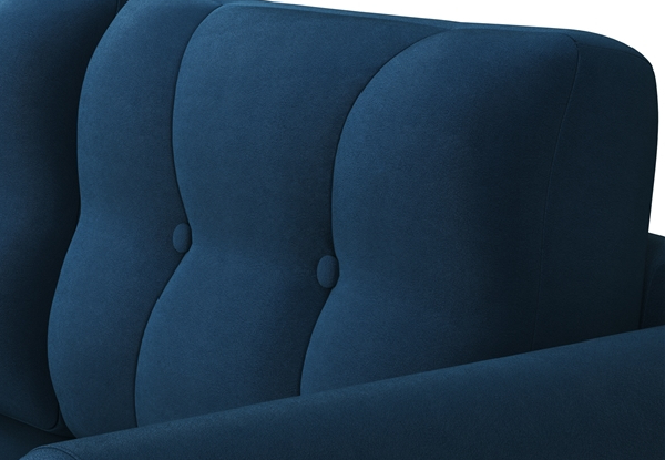 Velvet Upholstered Corner Sofa