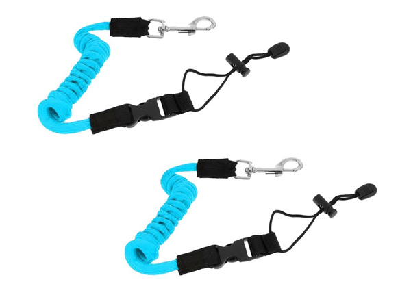 Two-Pack of Kayak/Canoe Elastic Safety Leashes