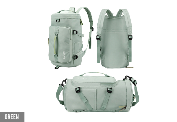 Travel Duffle Backpack with Shoes Compartment & Wet Pocket - Five Colours Available