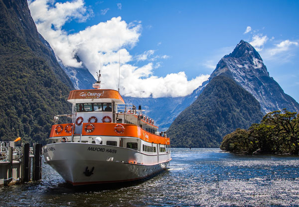 Two-Hour Morning Milford Sound Cruise incl. Bacon Buttie &  Orange Juice - Options for up to Four People & Family Pass