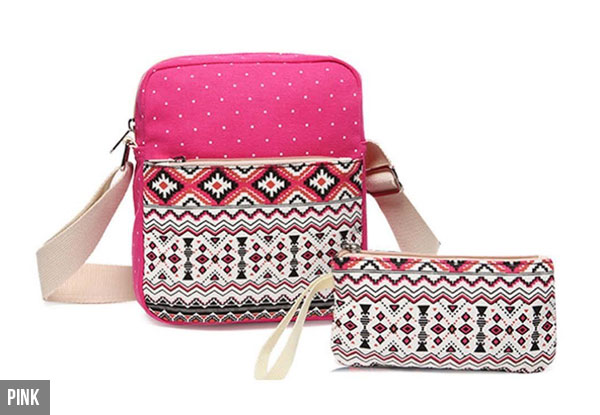 Three-Piece Bohemian Style Canvas Backpack - Three Colours Available