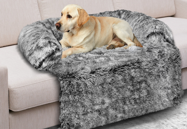 PaWz Pet Plush Sofa Cover with Bolster - Four Sizes Available