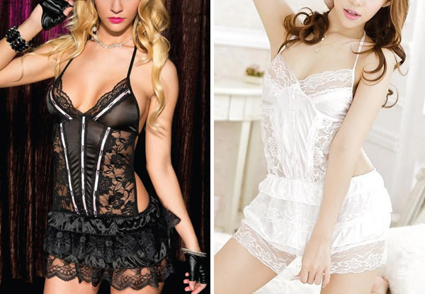 $15 for a Backless Style Little Skirt Lingerie – Available in Two Colours