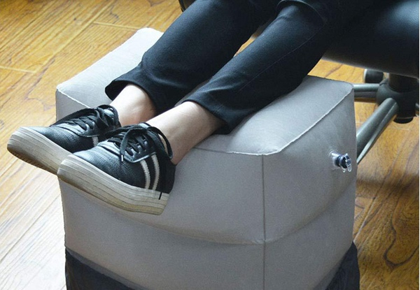 Inflatable Travel Foot Rest - Two Colours Available