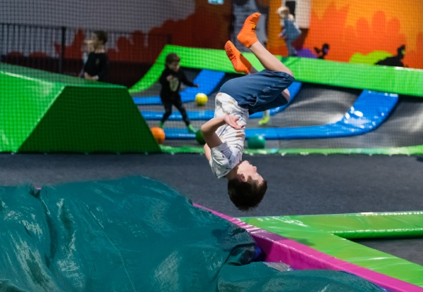 One-Hour Trampoline Park Access for Two People - Option for Two-Hour Access for Two People or Family Pass - Valid Seven Days a Week