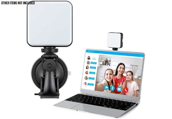 Adjustable Webcam LED Light with Suction Cup