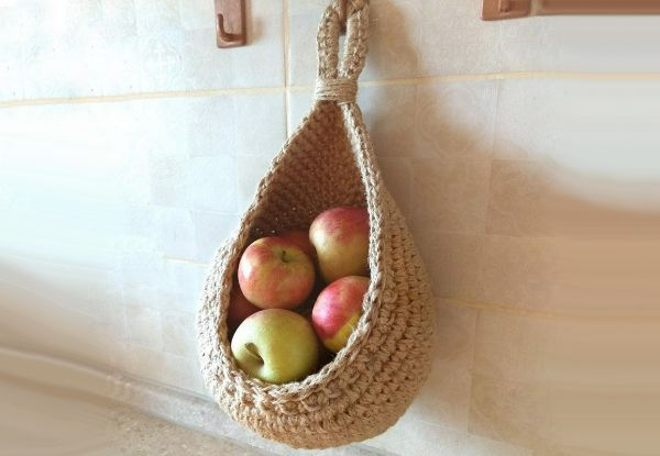 Three-Piece Hanging Vegetable Fruit Basket Set - Two Colours Available