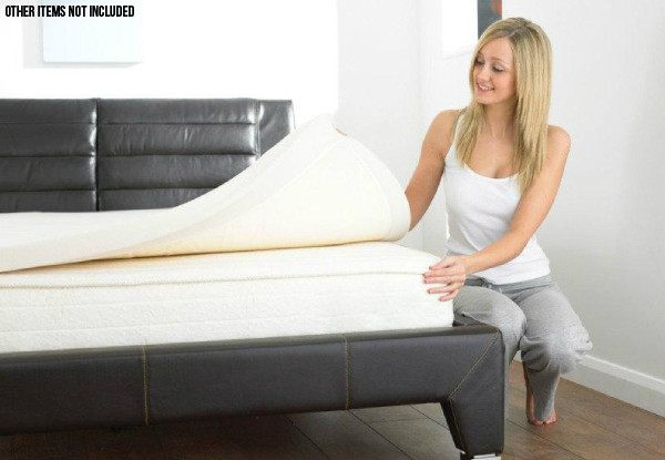 Gel Memory Foam Mattress Topper with Cover - Three Sizes Available (Essential Item)
