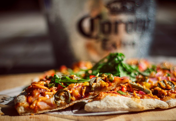 $15 for a Large Gourmet Pizza incl. Two Coronas, Tap Ciders or Wines – Options for up to Six People (value up to $105)