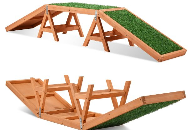 Petscene Dog Agility Ramp with Artificial Grass