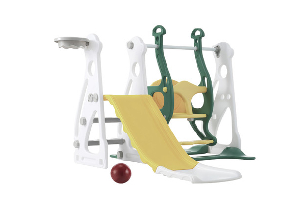 Four-in-One Kids Slide & Swing Activity Playground Centre - Two Colours Available