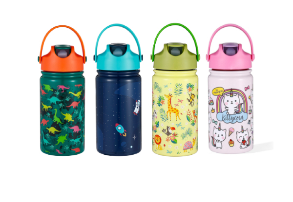 Kids 450ml Stainless Steel Drink Bottle - Four Options Available