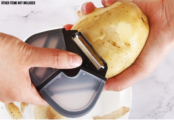 Ultra-Sharp Stainless Steel Three-in-One Peeler - Option for Two