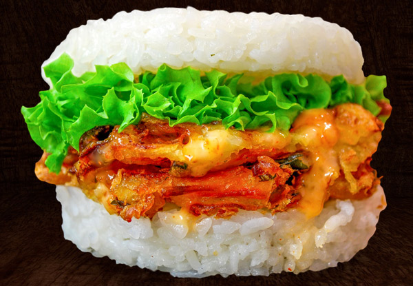 Any Two Grilled Sushi Rice Burgers for Two People -  Valid Seven Days at Five Locations